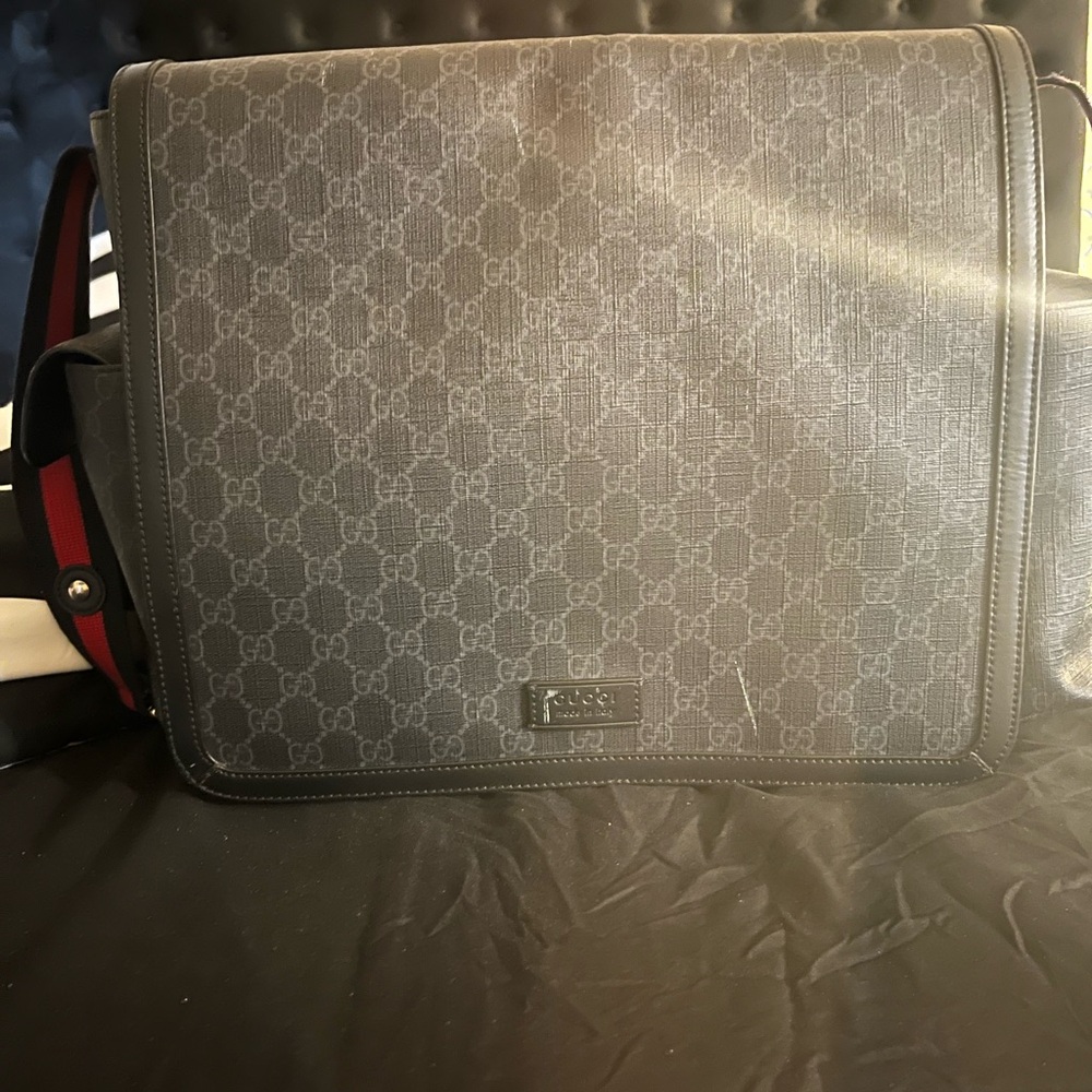 Gucci Dark Gray diaper Bag